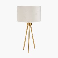 Pacific Lifestyle Houston Metal Tripod Table Lamp - Brushed Brass
