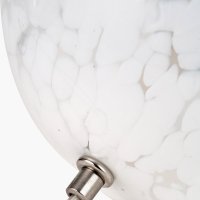Pacific Lifestyle Aurora Speckled White Glass Spherical Table Lamp