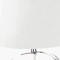 Pacific Lifestyle Hallie Clear Glass Table Lamp with White Shade