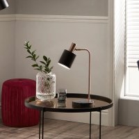Pacific Lifestyle Biba Metal Table Lamp - Black and Antique Copper