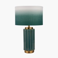 Pacific Lifestyle Lushan Scalloped Ceramic Table Lamp - Green