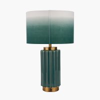 Pacific Lifestyle Lushan Scalloped Ceramic Table Lamp - Green