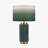 Pacific Lifestyle Lushan Scalloped Ceramic Table Lamp - Green