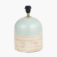 Pacific Lifestyle Lotta Duck Egg and Natural Stoneware Table Lamp Base