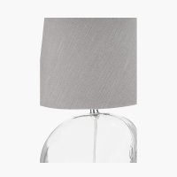 Pacific Lifestyle Hallie Clear Glass Table Lamp with Grey Shade