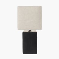Pacific Lifestyle Block Ceramic Rectangular Table Lamp - Black