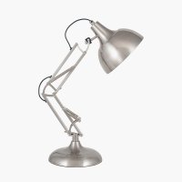 Pacific Lifestyle Alonzo Metal Angled Task Table Lamp - Brushed Chrome