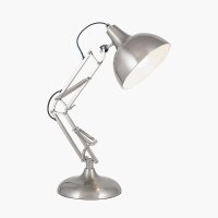 Pacific Lifestyle Alonzo Metal Angled Task Table Lamp - Brushed Chrome
