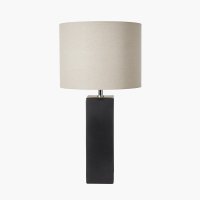 Pacific Lifestyle Block Ceramic Tall Table Lamp - Black