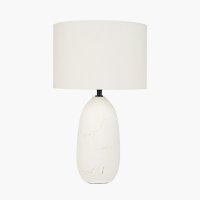 Pacific Lifestyle Erika White Vintage Textured Ceramic Table Lamp