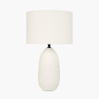 Pacific Lifestyle Erika White Vintage Textured Ceramic Table Lamp