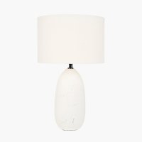 Pacific Lifestyle Erika White Vintage Textured Ceramic Table Lamp