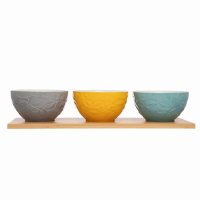 Catherine Lansfield Inga Dip Bowls Set of 3 with Platter