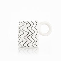 Siip Fundamental Geo Espresso Mug Black Zig Zag
