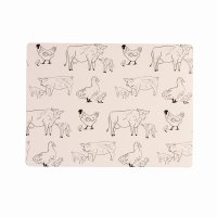 Woodbury Lane Set of 4 Cork Backed Placemats - Animals