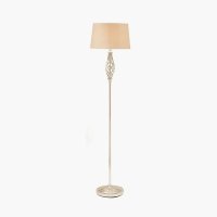 Pacific Lifestyle Jenna Metal Twist Detail Floor Lamp - Silver