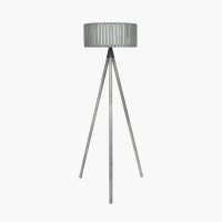 Pacific Lifestyle Rabanne Slatted Antique Wood Tripod Floor Lamp