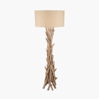 Pacific Lifestyle Derna Driftwood Floor Lamp with Natural Jute Shade
