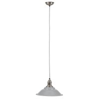 Pacific Lifestyle Macchiato Grey and Silver Metal Cafe Pendant