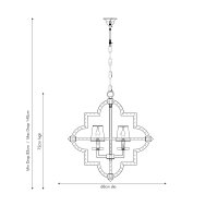 Pacific Lifestyle Zanetta Nickel Metal Four Shade Pendant