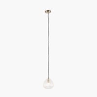 Pacific Lifestyle Ella Clear Ribbed Glass Teardrop Pendant