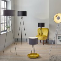 Pacific Lifestyle Houston Metal Tripod Floor Lamp - Brushed Silver