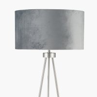 Pacific Lifestyle Houston Metal Tripod Floor Lamp - Brushed Silver
