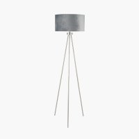 Pacific Lifestyle Houston Metal Tripod Floor Lamp - Brushed Silver
