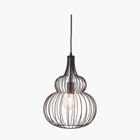 Pacific Lifestyle Dania Metal Shaped Wire Pendant - Matt Black