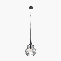 Pacific Lifestyle Dania Metal Shaped Wire Pendant - Matt Black