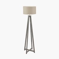 Pacific Lifestyle Whitby Wood Tapered 4 Post Floor Lamp Base - Grey Wash