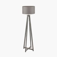 Pacific Lifestyle Whitby Wood Tapered 4 Post Floor Lamp Base - Grey Wash