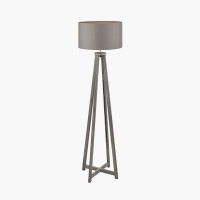 Pacific Lifestyle Whitby Wood Tapered 4 Post Floor Lamp Base - Grey Wash