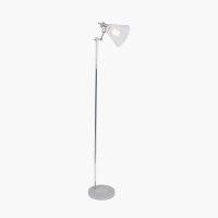 Pacific Lifestyle Chaplin Concrete and Brushed Chrome Floor Lamp