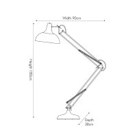 Pacific Lifestyle Alonzo Metal Task Floor Lamp - Brass