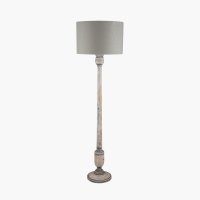 Pacific Lifestyle Captiva Mango Wood Floor Lamp Base - Grey Wash