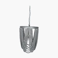 Pacific Lifestyle Bonneval Grey Wash Wood Bead Sash Pendant
