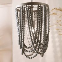 Pacific Lifestyle Bonneval Grey Wash Wood Bead Sash Pendant