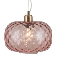 Pacific Lifestyle Azores Textured Glass Oval Pendant - Rose