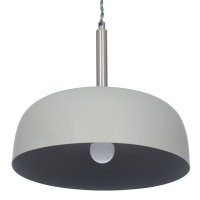Pacific Lifestyle Anke Matt Domed Metal Pendant - Grey
