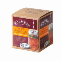 Kilner Flower Lids for Preserve/Handled Jars (Set of 6)