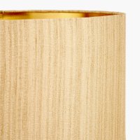 Pacific Lifestyle Stellan Slubbed Faux Silk Gold Lined Cylinder Lampshade 30cm - Gold