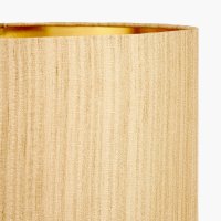 Pacific Lifestyle Stellan Slubbed Faux Silk Gold Lined Cylinder Lampshade 45cm - Gold