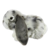 Plush Soft Toy Lop-eared Rabbit grey & white by Teddy Hermann (30 cm) 93797