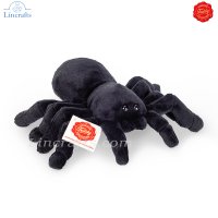 Plush Soft Toy Black Spider by Teddy Hermann (16 cm) 92656