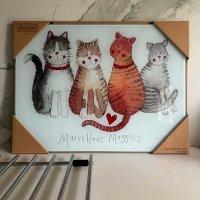 Alex Clark Glass Worktop Saver - Marvellous Moggies