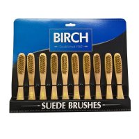 Birch Wood Handle Suede Brush (Single)
