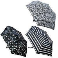 Drizzles Supermini Ball Handle Black & White Umbrella - Assorted