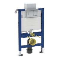 Geberit Alpha 820mm Frame & Cistern for Wall-Hung WC with Alpha01 Square Flush Plate