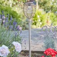 Smart Solar Lumina Faux Rattan Stake Light - Natural